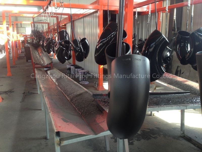 Montage van de het Koolstofstaal de Gelaste Pijp van ASTM A234 WPB Sch 40 Sch 80 90 Graadzwarte